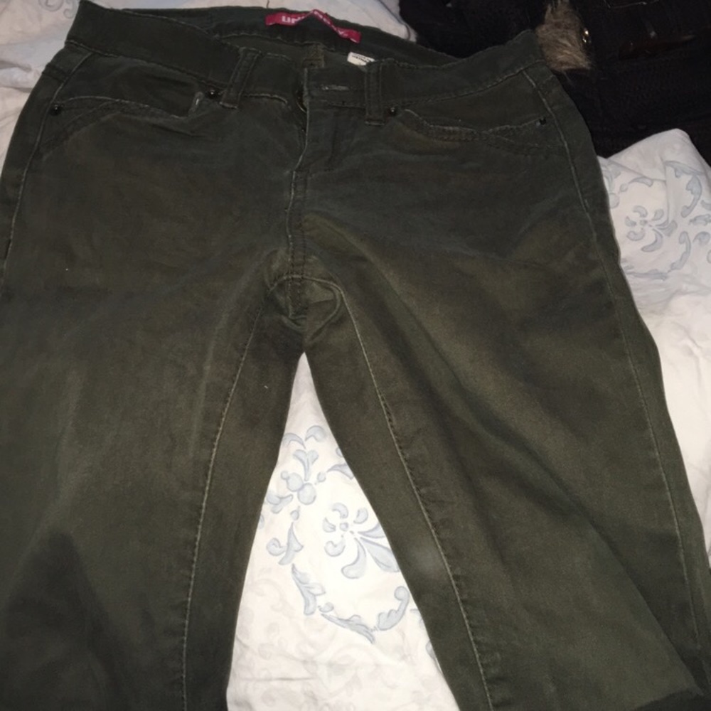 Size O Army Green Skinny Jeans